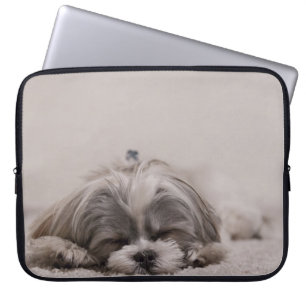 Funda Para Portátil Dormido Shih tzu Manga de portátil, perro durmiend
