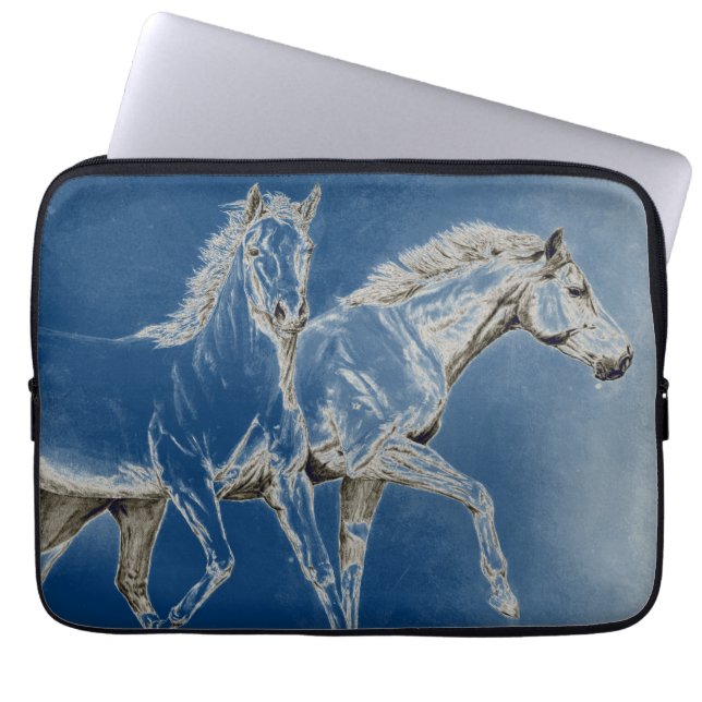 Funda Para Portátil Dos caballos (Frente)
