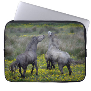 Funda Para Portátil Dos caballos se encabritan y juegan