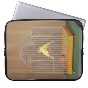 Funda Para Portátil Dos canarios en una jaula (de Antonio Donghi)