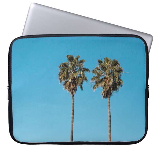 Funda Para Portátil Dos cocoteros verdes (Frente)