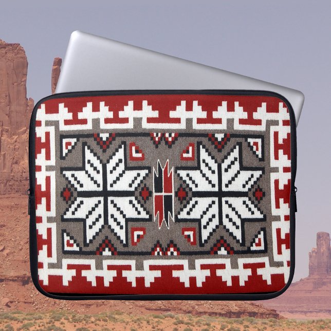 Funda Para Portátil Dos colinas grises tejiendo (Two Gray Hills Weaving Laptop Sleeve)