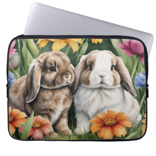 Funda Para Portátil Dos conejos pequeños conejitos