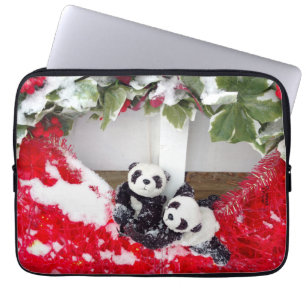 Funda Para Portátil Dos Darling Pandas en los Navidades