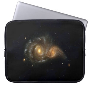 Funda Para Portátil Dos galaxias espirales chocan la manga 15" del