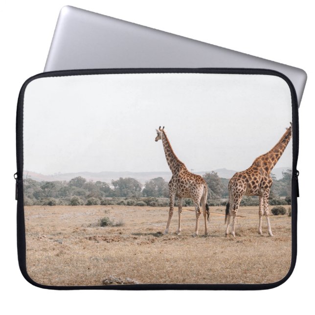 FUNDA PARA PORTÁTIL DOS GIRAFFES (Frente)
