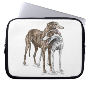Funda Para Portátil Dos Greyhound Friends Dog Art