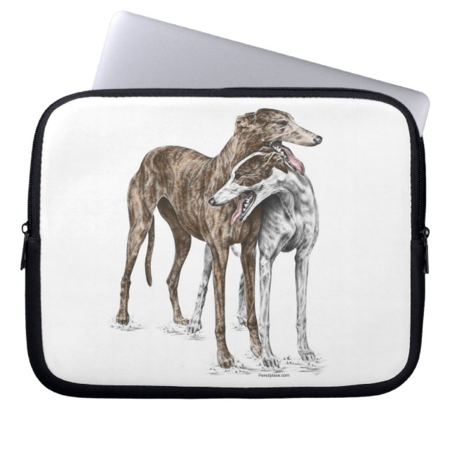 Funda Para Portátil Dos Greyhound Friends Dog Art (Frente)