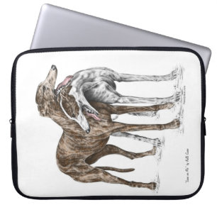 Funda Para Portátil Dos Greyhound Friends Dog Art