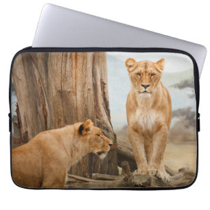 Funda Para Portátil Dos parejas de leones