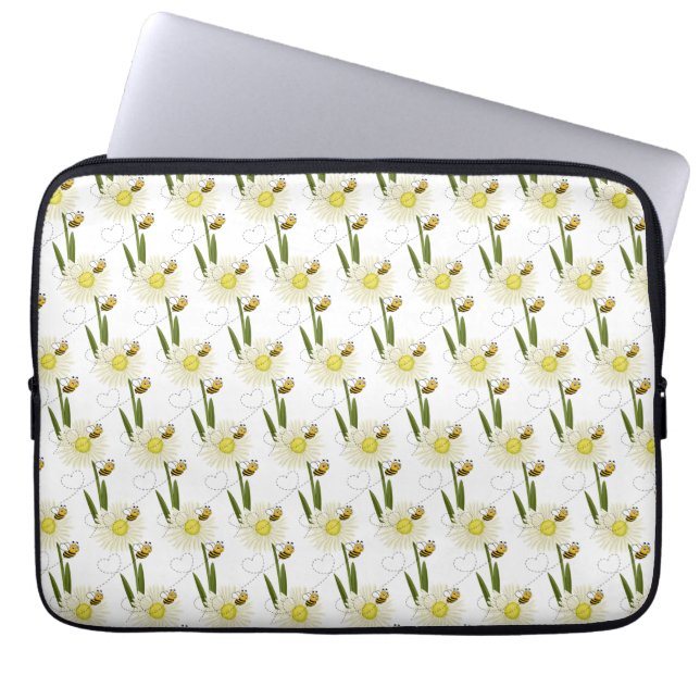 Funda Para Portátil Dos pequeñas y lindas abejas (Frente)