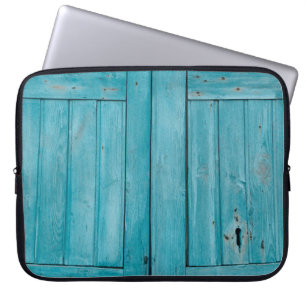 FUNDA PARA PORTÁTIL DOS PUERTAS DE MADERA GRIS
