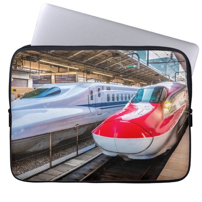 Funda Para Portátil Dos Shinkansen en la estación de Tokio (Frente)