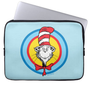 Funda Para Portátil Dr. Seuss   Gráfico de la cabeza del gato con somb