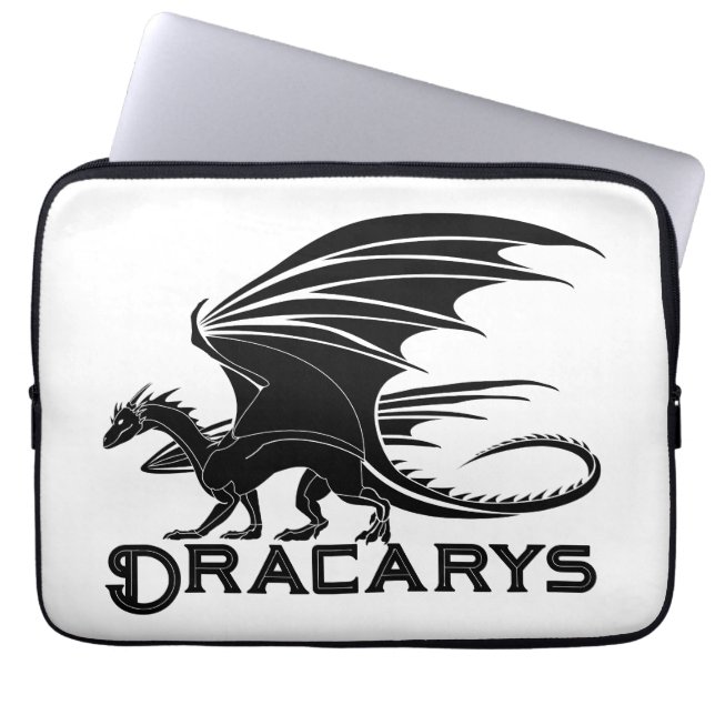 Funda para portátil Dracarys Dragón Negro (Frente)