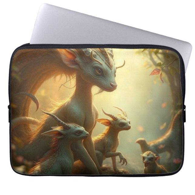 Funda Para Portátil „Drachenmutter im goldenen Wald“ (Frente)