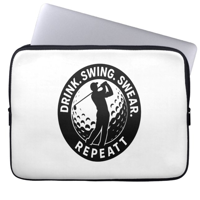 Funda Para Portátil Dragar Swing Swear Repeat Golf (Frente)