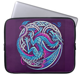 Funda Para Portátil Dragón celta colorido también