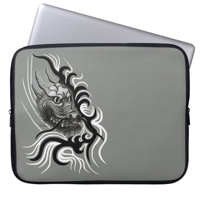 Funda Para Portátil Dragón chino en tatuaje (Frente)