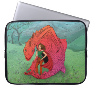 Funda Para Portátil Dragón de bebé rojo