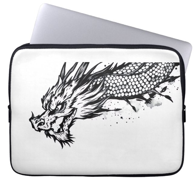 Funda Para Portátil Dragón de Escala de Sombra (Frente)