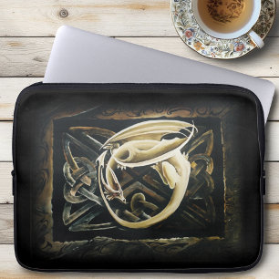 Funda Para Portátil Dragón de la crema del trabajo del nudo celta
