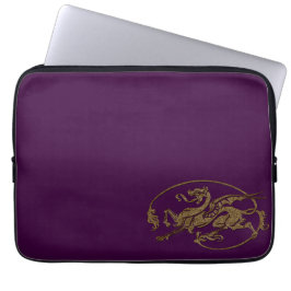 Funda Para Portátil Dragón del Viejo Mundo Vintage en morado