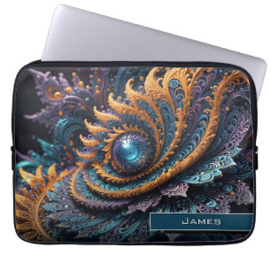 Funda Para Portátil Dragon Eye Moderno Abstracto Nombre fractal geomét