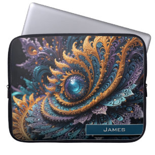 Funda Para Portátil Dragon Eye Moderno Abstracto Nombre fractal geomét