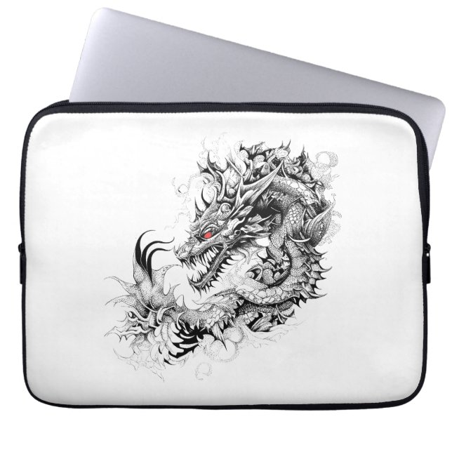 Funda Para Portátil Dragon Fantasy Wild Animal Ilustracion Tattoo (Frente)