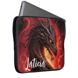 Funda Para Portátil Dragón fuerte y fuego