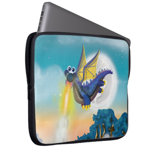 Funda Para Portátil Dragón que respira fuego (Anverso derecho)