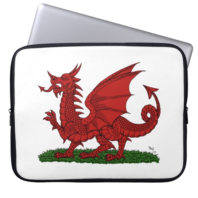 Funda Para Portátil Dragón Rojo de Gales (Frente)