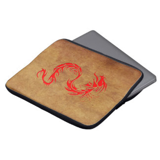 Funda Para Portátil Dragón Rojo en la manga de portátiles con estilo d