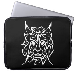 Funda Para Portátil Dragón tribal blanco y negro
