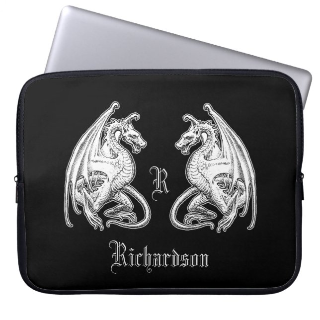 Funda Para Portátil Dragones alados personalizados (Frente)