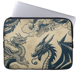 Funda Para Portátil Dragones anticuados de fantasía