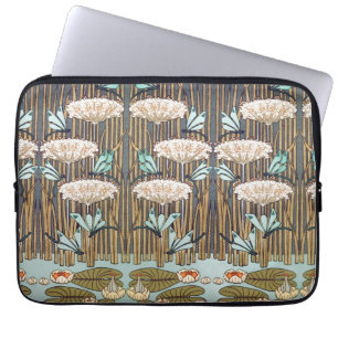 Funda Para Portátil Dragonflies Water Lilies Marsh Art Nouveau