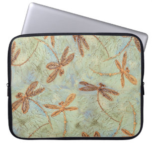 Funda Para Portátil Dragonfly Dance Gold