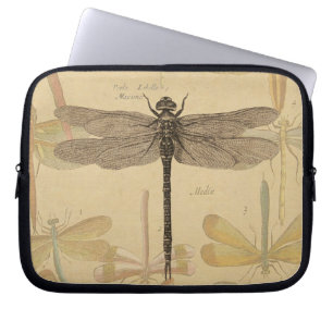 Funda Para Portátil Dragonfly Vintage Antiguo Dibujo Clásico