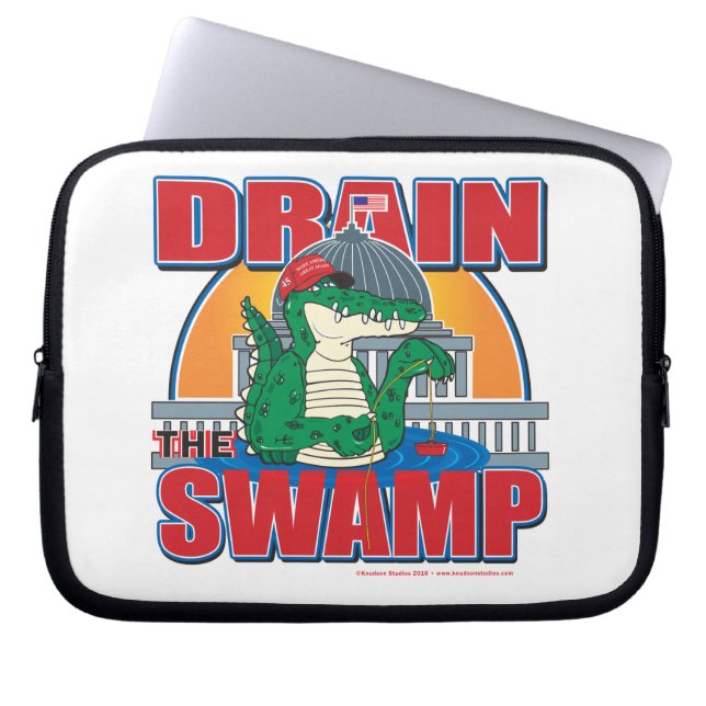 Funda Para Portátil Drain-The-Swamp (Frente)