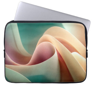 Funda Para Portátil Drapería abstracta con flujo de gradiente pastel