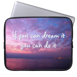 Funda Para Portátil Dream It Do It Cita Fotografía De Atardecer Del Oc