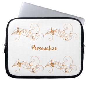 Funda Para Portátil Drifting Music Notes Personalize Laptop