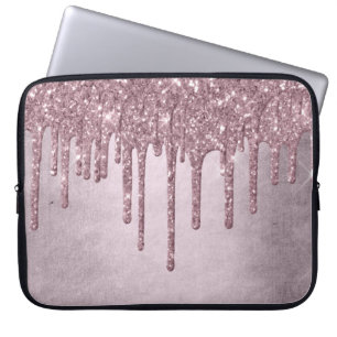 Funda Para Portátil Drin Girly Purpurina   Dusty Mauve Shimmer rosa
