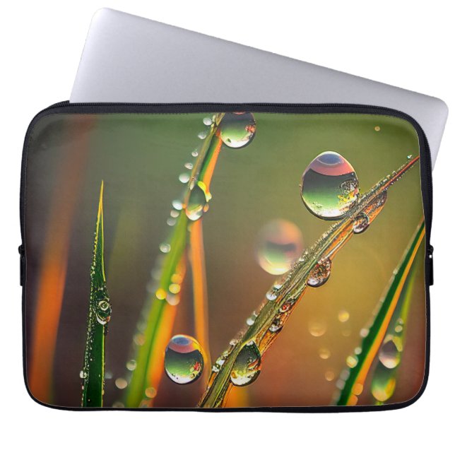 Funda Para Portátil Dropletas de agua Tranquilas Naturaleza Tranquila  (Frente)