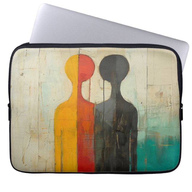 Funda Para Portátil Duality – Abstract Figures of Light and Shadow (Frente)