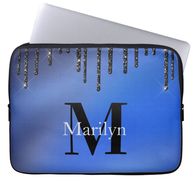 FUNDA PARA PORTÁTIL DUKE BLUE Y PURPURINA (Frente)