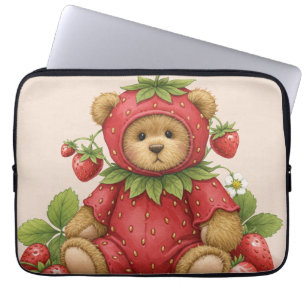 Funda Para Portátil Dulce fresa Teddy Bear de Natasha Us