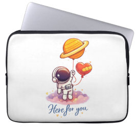 Funda Para Portátil Dulce Ilustración de Amor Espacial